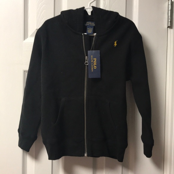 black and yellow polo hoodie